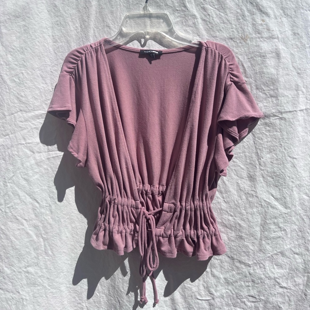 Blush pink going out top